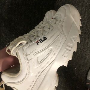 White Fila shoes
